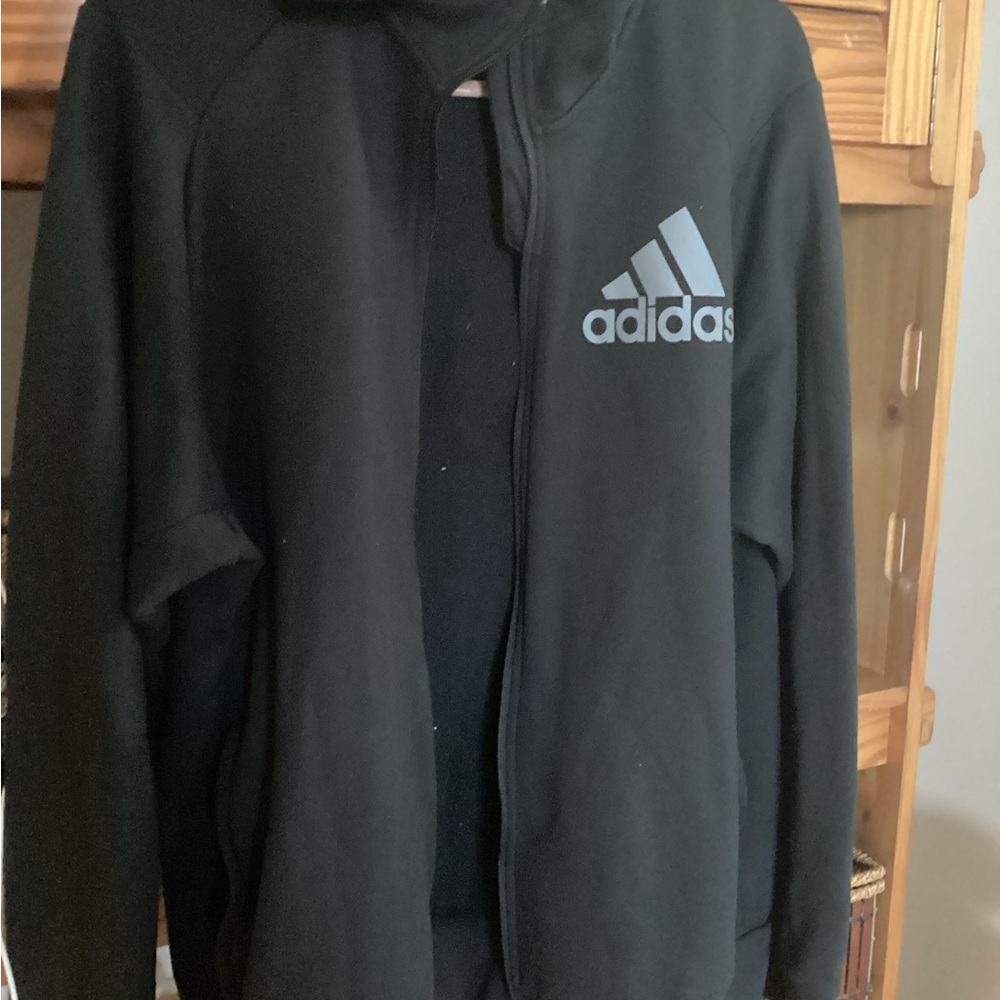 Adidas Black Full-Zip Sweatshirt/TrackJacket